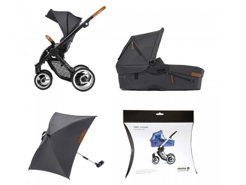 mutsy kinderwagen evo  + gratis regenhoes + gratis paraplu