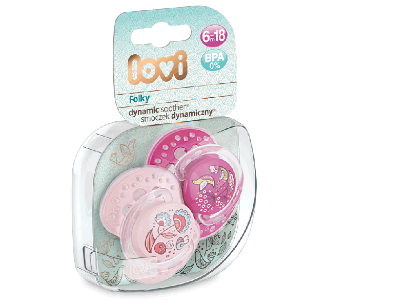 lovi folky baby girl speentjes 2 stuks 3-6m/6-18m