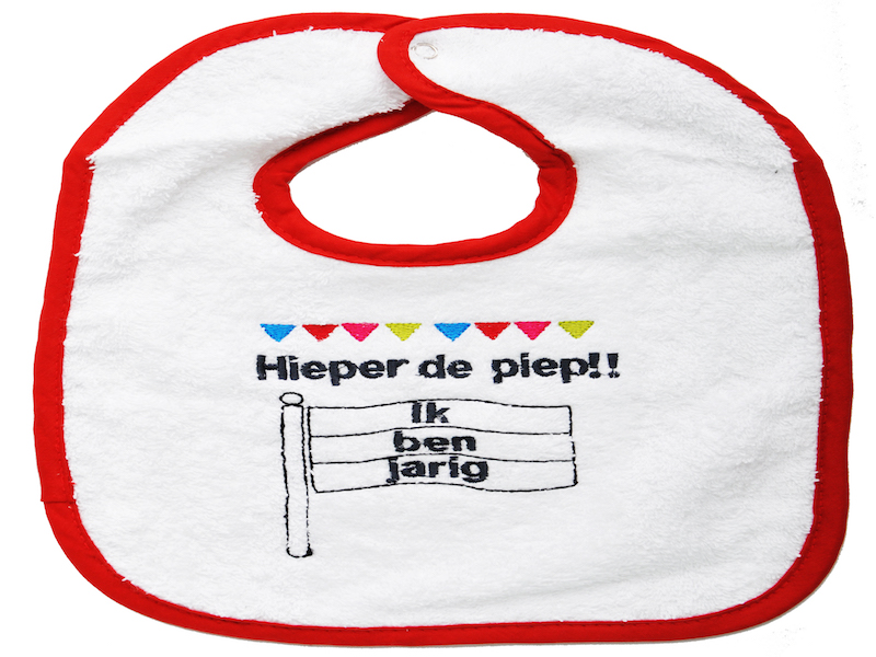 Tekstslab hyper de piep ik ben jarig