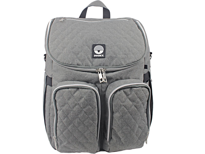 dooky Diaper bay backpack grey melange 2in1
