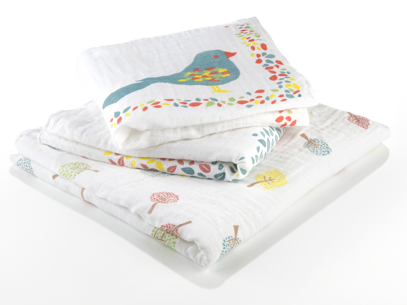 Babymoov 4 seasons set van 3 katoenmousseline
