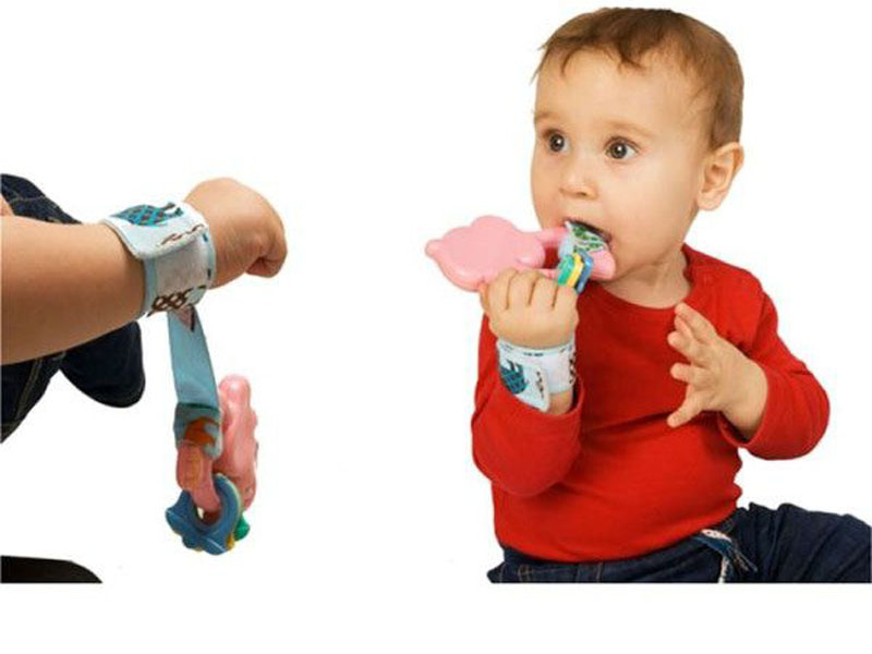 babyjem armband speeltje roos