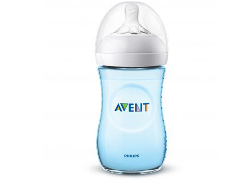 Avent naturel voedingsfles 260 ml blauw