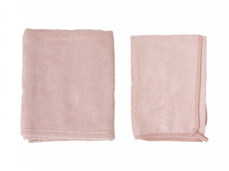 Bamboom set handdoek pink