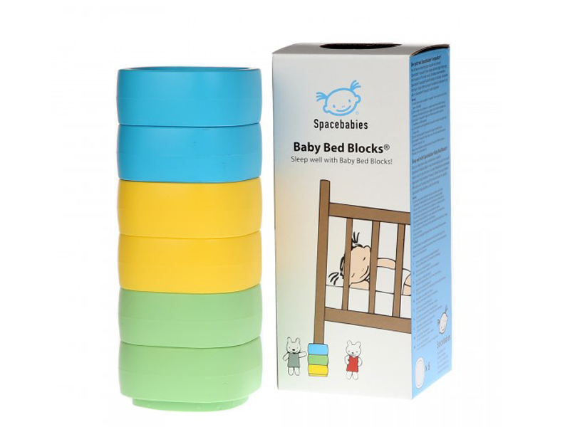 spacebabies Bedbloks 4 stuks groen-geel