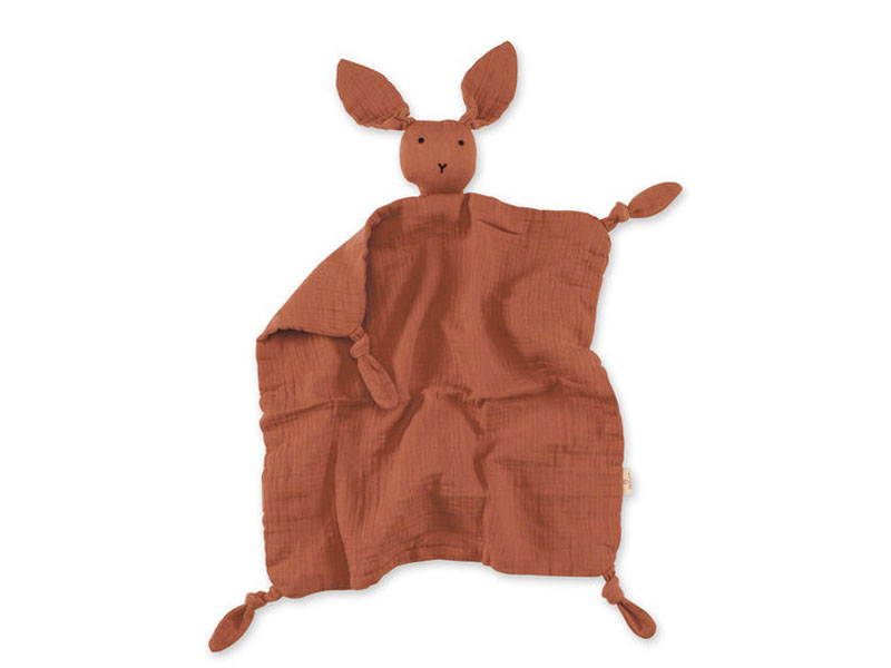 Bemini bunny knuffeldoek koraal rood