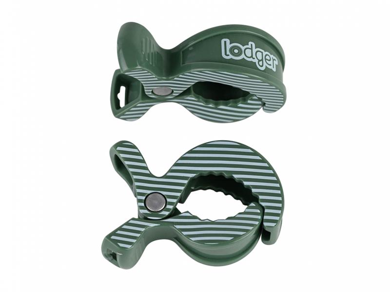 lodger Swaddle clips groen met print