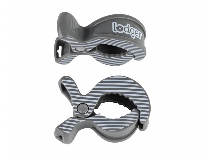 lodger Swaddle clips grijs met print