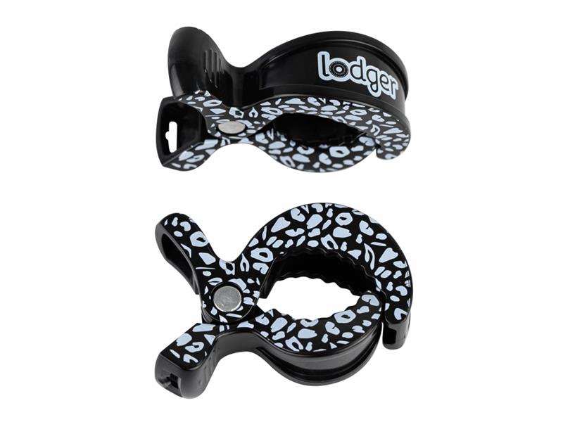 lodger Swaddle clips black met print