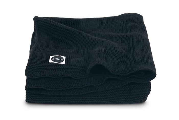 Jollein Gebreden blanket 75x100cm Basic knit black