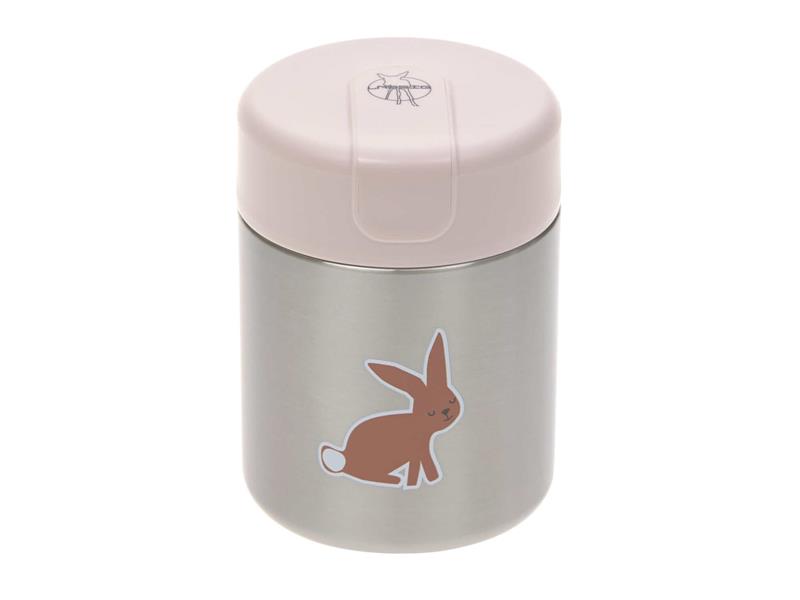 Lassig food jar forrest rabbit pink