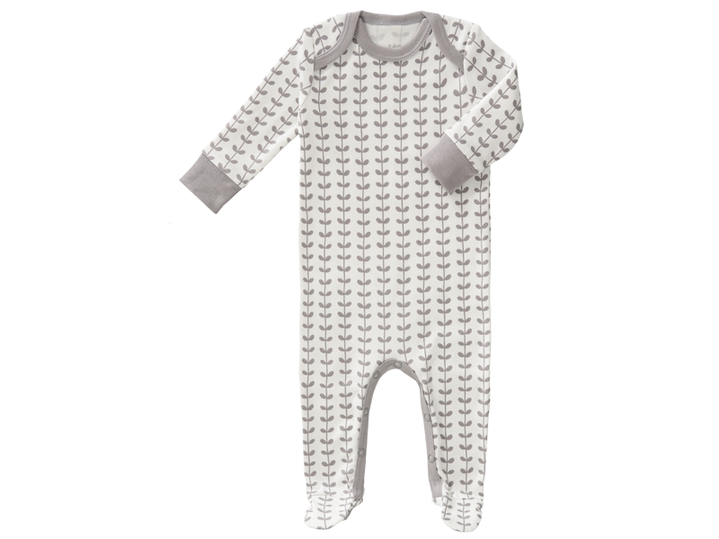Fresk Pyjama met voet Leaves grey laatste stuk