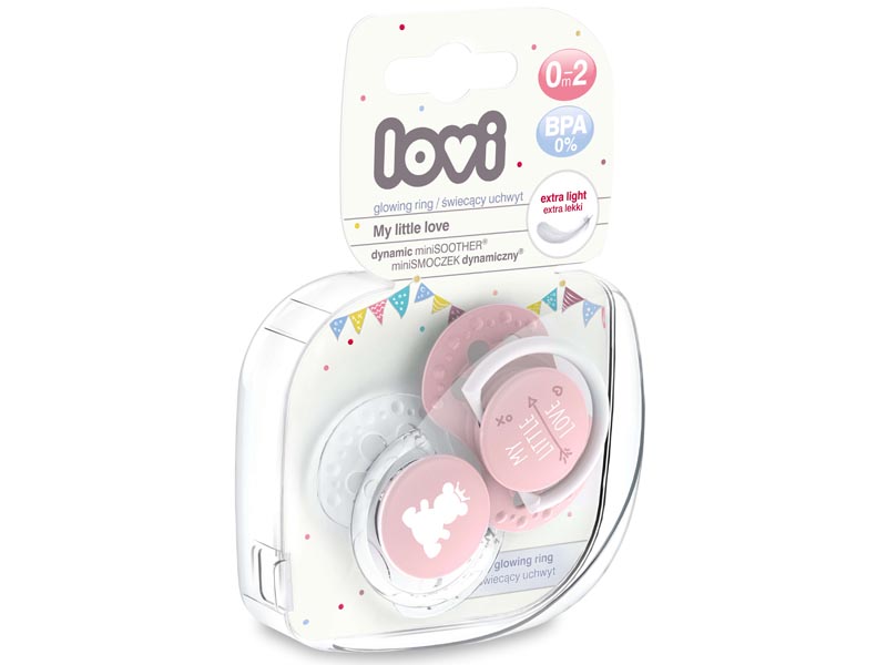 lovi dynamic baby girl speentjes 2 stuks 0-2m