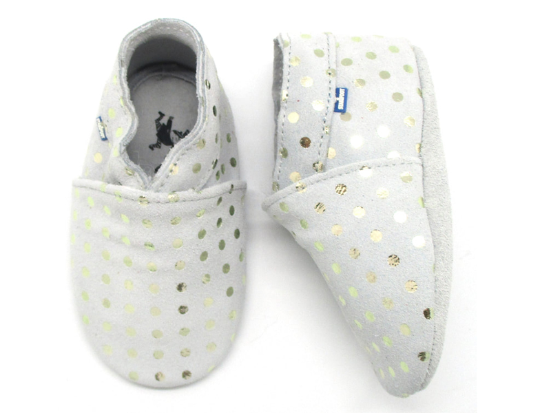 stabifoot babysoft grijs met goude dots