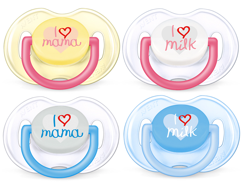 Avent Avent classic fopspeen i love mama & papa 0-6m