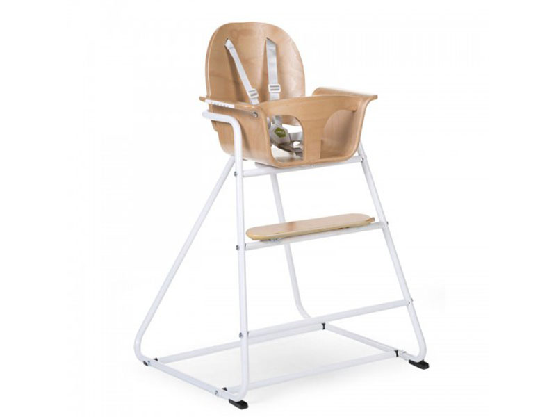 childhome IRONWOOD BABY STOEL NATURAL + WHITE