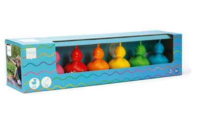 SCRATCH EUROPE Regenboog Kermiseendjes  6 stuks incl. 2 hengel