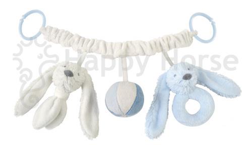 Happy horse hanger voor kinderwagen/autostoel konijn blauw