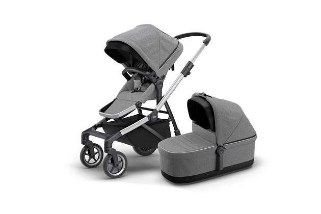 Thule Thule Sleek Infant Stroller Bundle 3in1 silver/licht grijs