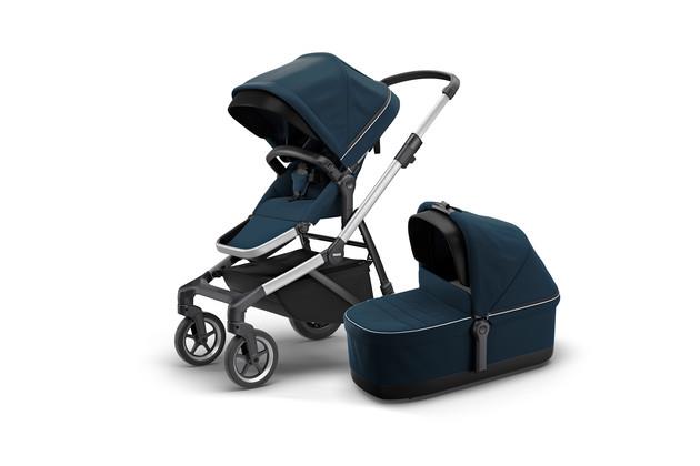 Thule Thule Sleek Infant Stroller Bundle 3in1 silver/navy bleu