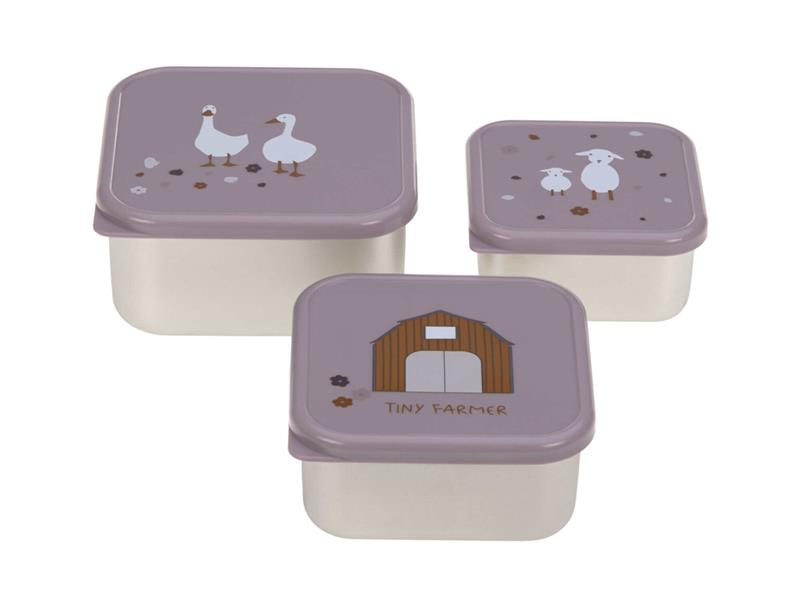 Lassig snack box 3 in 1 farmer lilac