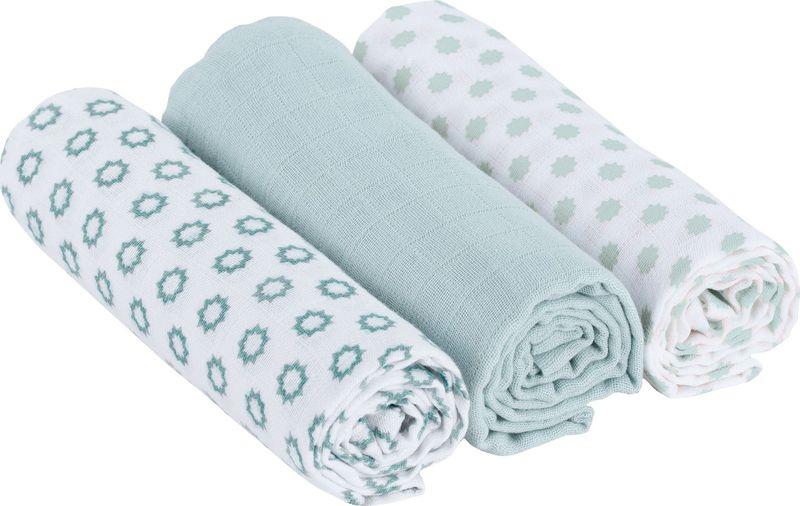 Lassig swaddle set 3 stuks green 85x85