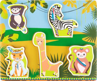 small foot Puzzel design diertjes jungle