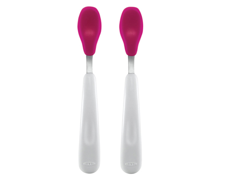 oxo tot Set van 2 lepeltjes soft pink