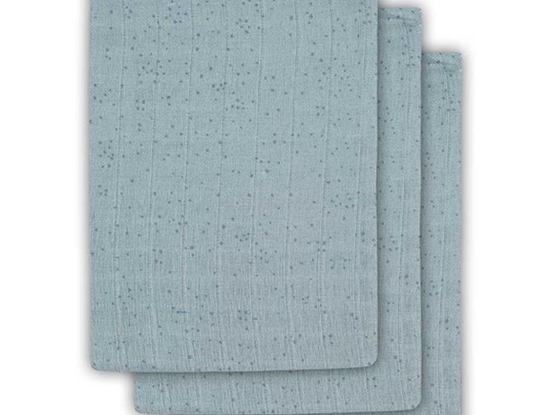 Jollein Hydrophilic wash cloth Mini dots stone green (3pack)