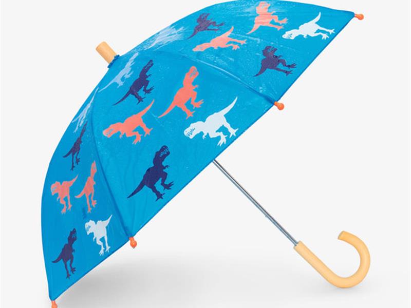 Hatley kids Paraplu t-rex dino veranderd van kleur in de regen !