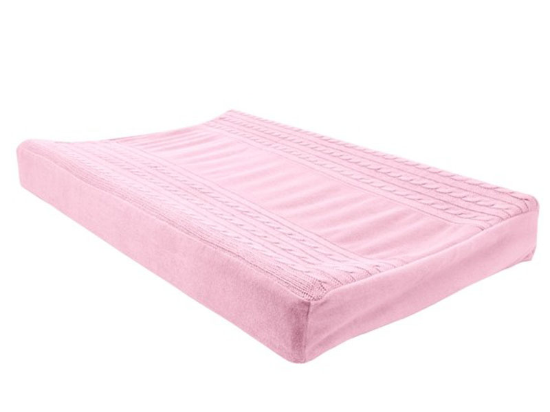 Jollein Waskussenhoes 50x70cm cable licht roze laatste stuks