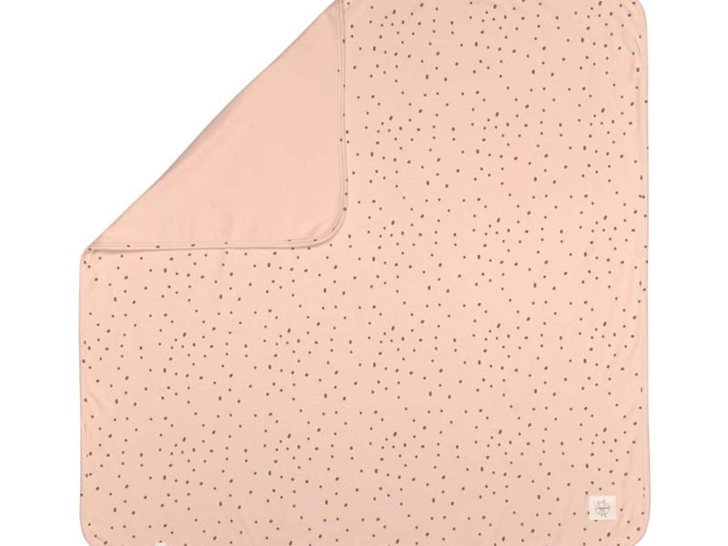 Lassig LÄSSIG "INTERLOCK DEKEN GOTS - powder pink 80x80cm