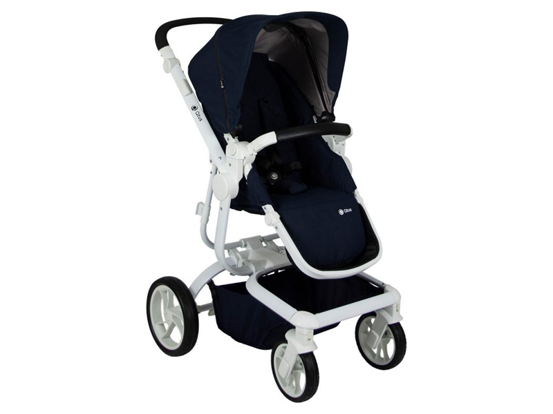 qtus Qtus spider wandelwagen blauw met wit frame