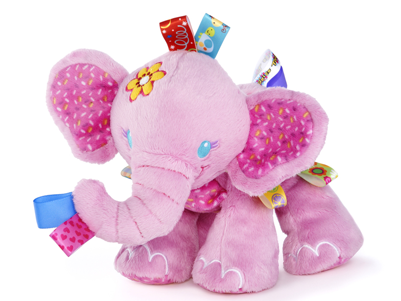 Taggies play knuffel olifant pink