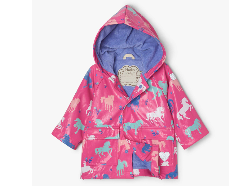 Hatley kids Regenjas unicorn baby roze