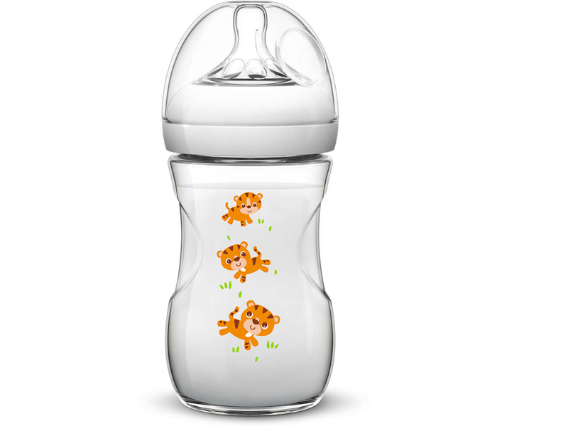 Avent naturel voedingsfles 260 ml met print