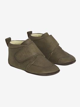 Enfant Baby leather schoentjes olive