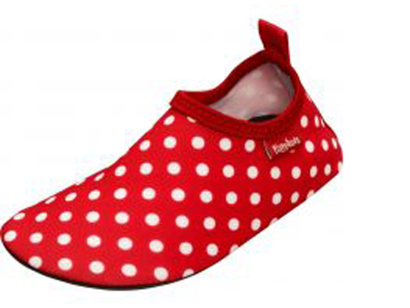 playshoes watersloefjes rood met bolletjes