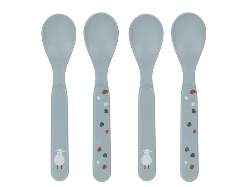 Lassig Lepel set 4stuks farmer sheep bleu