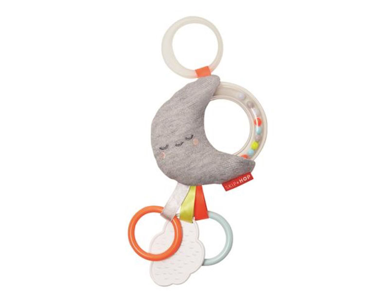 Skip hop Silver Lining Cloud Rattle Moon Stroller Toy