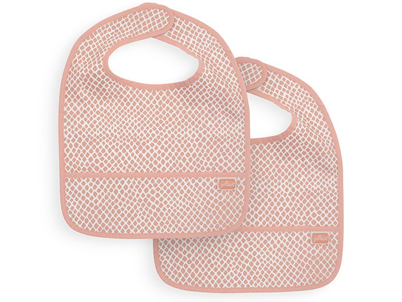 Jollein Slab waterproof Snake soft pink  (2pack)