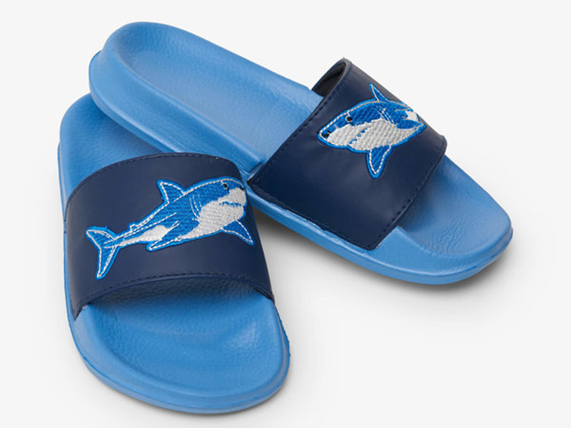 Hatley kids Slippers haai blauw