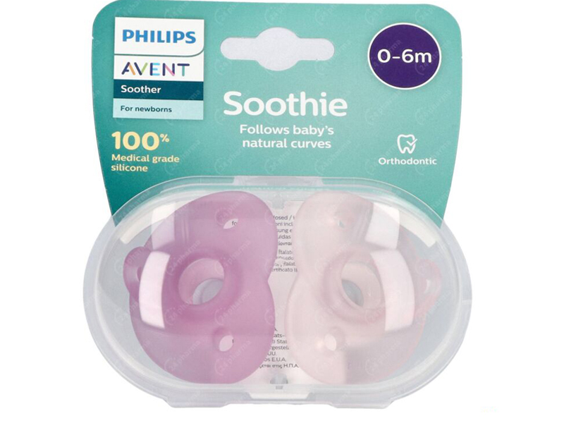 Avent soothie new fopspeen 2 stuks pink 0-6m