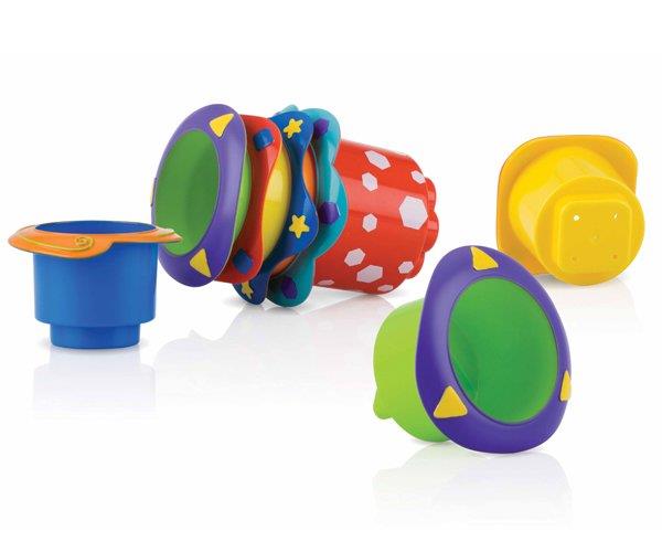 Nuby 5 stapelpotjes met gaatjes