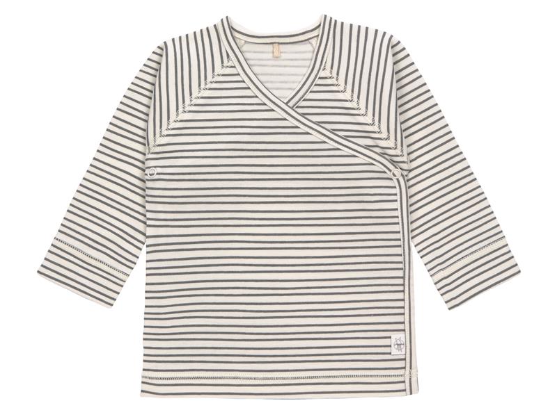 Lassig t-shirt LM antraciet stripes wikkel