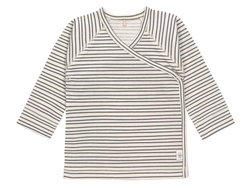 Lassig t-shirt LM antraciet stripes wikkel