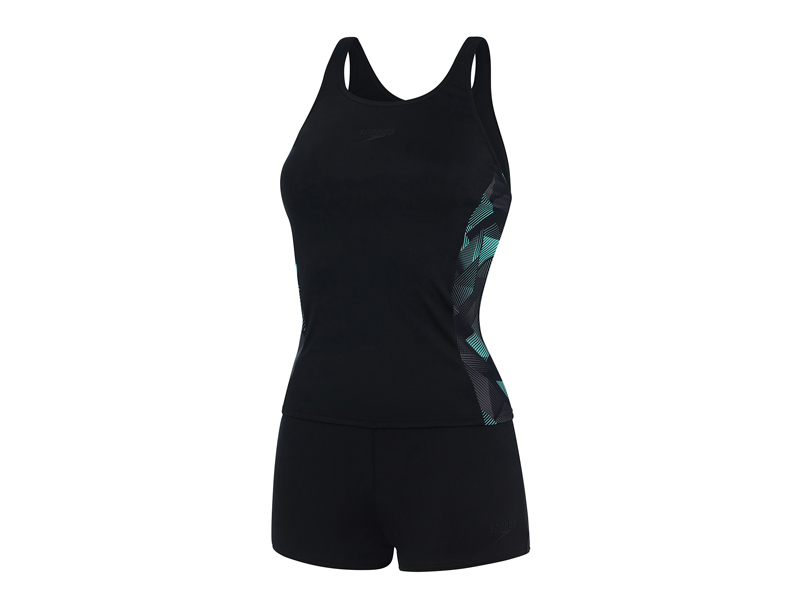 Speedo Tankini 2 delig black/green END+ Volwassenen