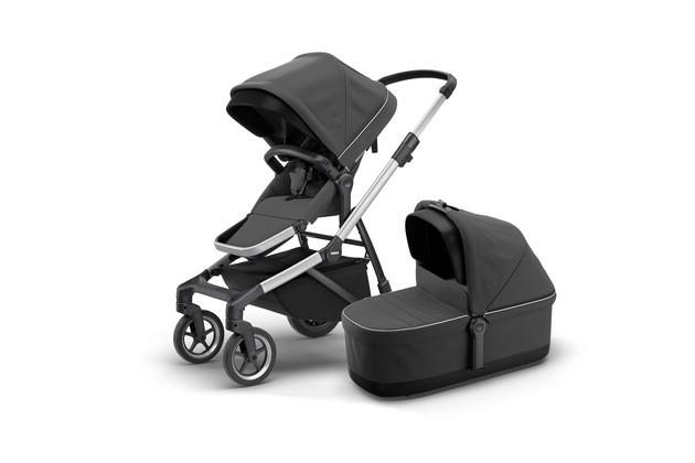 Thule Thule Sleek Infant Stroller Bundle 3in1 silver/donker grijs