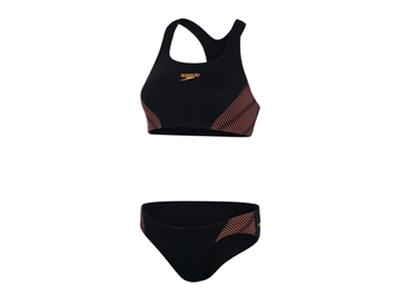 Speedo 2 Delig badkostum black/oranje sport Kopen