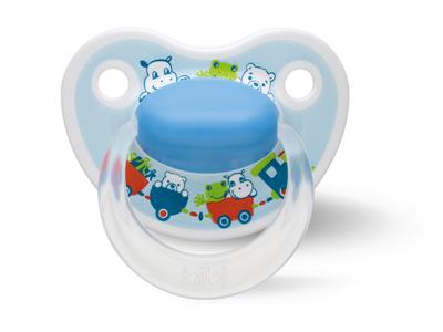 BiBi Blauwe treintjes speentje" 0-16m+ dental Kopen